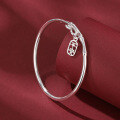 wholesale 999 Sterling Silver Bamboo Bracelet for Women, Young Style Ins Fashion, Openable Bangle Symbolizing Rising Success and Safety-0-2