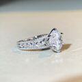 wholesale S925 Sterling Silver 5ct Moissanite Ring for Women D Color Moissanite VVS1-0-2