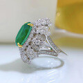 wholesale S925 Silver New Style Egg-Shaped Simulated Emerald Cut 10*14 Oval High Carbon Diamond High-End-0-1