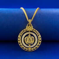 wholesale S925 Gold-Plated Silver Ancient Method Handmade Lotus Pendant Adjustable Necklace, Chinese Style National Tide Fashion-N452 Lotus Flower Pendant [with chain]  925 Silver