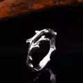 wholesale Stainless Steel Wholesale Warrior Fashion Minimalist Ring, Simple Thorn Titanium Steel Men's Band-0-1