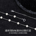 Sterling Silver Pearl Necklace, a Luxurious and Versatile Valentine's Gift for Best Friend-0-0
