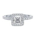 wholesale 925 Silver New Jewelry Princess Square 6*6 High Carbon Diamond Precision Full Diamond Micro-Paved Ring-0-4