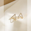 wholesale Sterling Silver S925 Small Triangle Geometric Earrings New Arrival Minimalist V-Shape Stud Earrings-0-4
