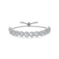 925 Silver Heart Bracelet Fashion Trend, Moissanite Cross-Border Custom Jewelry Processing-0-0