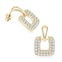 S925 Sterling Silver D-color Moissanite Bow Earrings-Style R [Clearance Sale - Free Shipping] 925 Silver