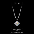 925 Sterling Silver Moissanite Pendant Necklace, Luxurious Clavicle Chain-0-5