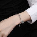 wholesale S925 Sterling Silver Korean Dongdaemun Fashion Retro Light Luxury Smiley Star Cross Element Bracelet-0-2