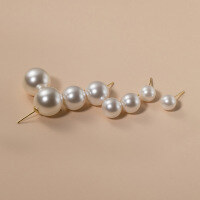 wholesale [999 Silver] Nalan S999 Pure Silver Sweet Minimalist Design High Luster Round Pearl Stud Earrings Synthetic Pearl Light Bulb Studs M05666-Gold-Pair 3mm