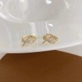 wholesale S925 Silver Bow Small Ear Clasp Hoop Earrings for Women, Trendy Stud Earrings Elegant Drop Earrings-0-2