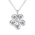 wholesale Metal material delicate and high-end moissanite necklace for women, simple and elegant internet-famous camellia collarbone chain with small fresh petal pendant-0-4