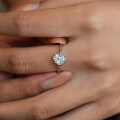 925 Silver Four-Claw Moissanite Solitaire Ring for Women, Wholesale-0-1