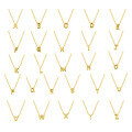 wholesale Metal 925 Silver Plain 26 Letters Pendant Necklace, Ins Luxury Hot-selling Choker-0-0
