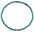 wholesale Silver-set high-end jewelry, icy imperial green chrysoprase beaded necklace, versatile 60mm full strand, 50cm-0-4