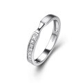 wholesale 18K Gold Diamond Ring Circle Au750 Women's Vintage Brushed Couple Rings 9K Plain Gold Custom LOGO-0-1