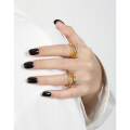 wholesale S925 Sterling Silver Korean Version Ins Niche Design Multi-Layer Wrap Wide Band Ring for Women-0-3