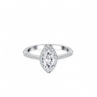 S925 Silver Moissanite Marquise Shape 1 Carat Women's Ring-1 carat (set with moissanite)  10 yards