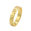 wholesale 925 Sterling Silver Retro Ing Style Hammered Texture Women's Gold Ring-0-0
