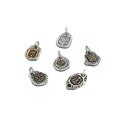 wholesale S925 Sterling Silver Tibetan Silver Zhaxilamu Pendant Accessories DIY Craft Beaded Bracelet Vintage Pendant Ornament Materials-0-4