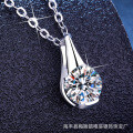 S925 Silver Moissanite Perfume Bottle Pendant Necklace-0-0