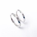 wholesale Sterling Silver Authentic Möbius Loop Couple Rings Pair, Niche Design, Light Luxury Holiday Gift for Girlfriend Matching Bands-0-4
