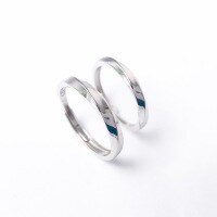 wholesale Sterling Silver Authentic Möbius Loop Couple Rings Pair, Niche Design, Light Luxury Holiday Gift for Girlfriend Matching Bands-PR003188 Adjustable opening