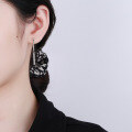 wholesale S925 Sterling Silver Trendy Hip-hop Street Style Layered Chain Tassel Drop Earrings-0-2