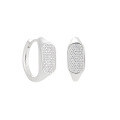 wholesale S925 Sterling Silver 786 Full Star Ear Clasp Women's High-end Sense Small Ins Geometric Square Mini Micro-inlaid Flash Diamond Earrings-0-4