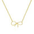 wholesale S925 Sterling Silver Sweet Bow Necklace With Zircon,，。-0-1