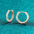 S925 Sterling Silver Moissanite Champagne Gold Ear Studs-0-0