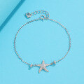 wholesale S925 Sterling Silver Summer Fresh Starfish Bracelet, Niche Design Minimalist Women's Jewelry Cross-Border New Accessory for Dropshipping-0-0