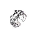 wholesale S925 retro "Money Comes with the Horse" index finger ring for women, ins trendy cute fashionable niche unique little horse ring-0-4