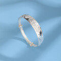 wholesale 999 Pure Silver Dragon and Phoenix Auspicious Bangle for Women, Mother's Day Gift-0-2