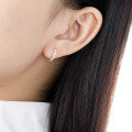 wholesale S990 Sterling Silver Minimalist and Unique Ear Studs with Engraved Floral Design, Ins Style-0-3
