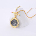 wholesale 925 Silver Vintage European Coin Pendant Necklace, Women's Unique Design-0-4