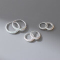 wholesale S925 Sterling Silver Fresh and Sweet Ins Style Small and Unique Design Exquisite Circular Sandblasted Ear Clasp M06493-0-0