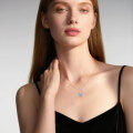 S925 Silver 3-Carat D Color Moissanite Teardrop Necklace Geometric Choker-0-1