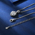 S925 Silver 2ct D Color Moissanite Heart Pendant Necklace Wholesale-0-1