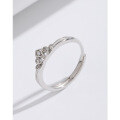 wholesale 925 Sterling Silver Small Crown Ring for Women, Open Adjustable Minimalist Design, New Fashion Index Finger Ring, Light Luxury High-End Style Band-0-2