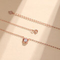 wholesale S925 Sterling Silver Rose Gold Plated Diamond Accented Fashion Ballpoint Pen Pendant Choker Necklace Wholesale Source-0-2