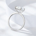 wholesale 925 Silver Moissanite 4 Carat 8*10 Radiant Cut Ring for Cross-Border Trade Hot Sale by Yuntong Jewelry-0-3