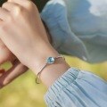 wholesale S925 Sterling Silver Fashion Minimalist Geometric Sky Blue Topaz Bracelet for Women, Niche Luxury Style Jewelry Wholesale-0-3