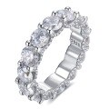 wholesale S925 Silver, Elegant and Unique High-Carbon Diamond Middle Finger Engagement Ring for Women, Internet-Famous Fashion European and American Style-0-5