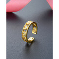 wholesale S925 Silver Korean Japanese Style Fashion Sweet Heart Ring Women Creative Hollow Heart Shape Diamond Inlaid Open Adjustable Ring Wholesale-0-1
