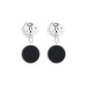 wholesale S925 Sterling Silver Korean-style Creative Irregular Black Drip Glaze Personality Earrings in Minimalist Style for Versatile Pairing-0-4