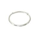 wholesale 999 Sterling Silver Small Daisy Round Ring Solid Push-Pull Bracelet Simple Matte Literary Small Fresh Silver Gift for Girlfriend-0-4