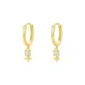 wholesale 925 Sterling Silver Blue Opal Earrings Wholesale For Women Fashion Luxury Personality Ear Clasps Cross-border Minimalist Style-0-6