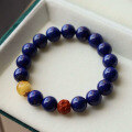 wholesale Metal material first, natural old mine lapis lazuli about 10mm single-strand bracelet original DIY bracelet simple, fashionable, and versatile-0-0