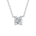 wholesale Silver Moissanite Bull Head 1 Carat Pendant Necklace for Women Wholesale Collarbone Chain-0-4