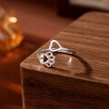 wholesale S925 Sterling Silver Cartoon Hollow-Out Cat Paw Print Dog Paw Print Toe Ring Tail Ring for Women-0-3